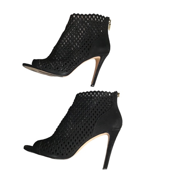 Ivanka Trump Didia Cutout Suede Bootie Black - Size 11 M - Picture 2 of 13